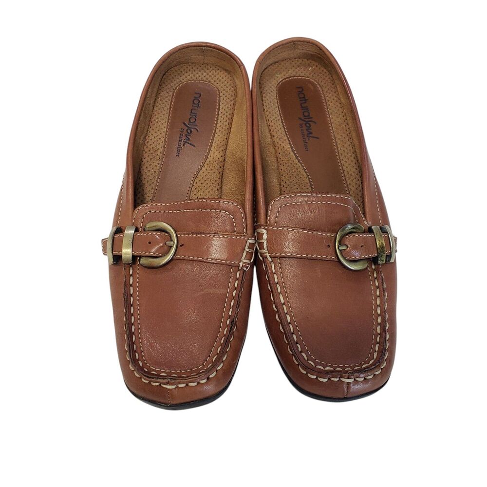 Natural Soul Naturalizer Cezman Women's Tan Leather Clog / Mule, Size 8.5 Med
